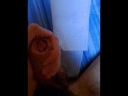 Preview 2 of Super fast and silent handjob with cumshot on toilet paper