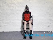 Preview 6 of Doris is Handcuffed to a Chair and Come with Electro Shock Collars on Her Legs