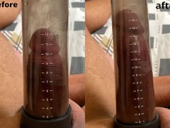 My erect penis was 12 cm before using the penis pump and after using it it was 19 cm