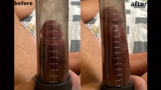 Meu pênis ereto tinha 12 cm antes de usar a bomba de pênis e depois de usá-lo era de 19 cm