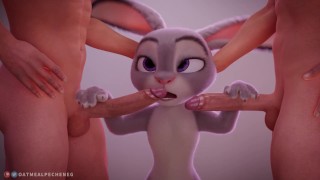 Judy Hopps Delighted In Two Dicks