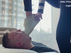 Foot Domination Teaser 16 - OnlyFans and Fansly: ygfoot - worship sniff lick trampling boot shoes