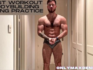 Post Workout Bodybuilding Poseren Oefenen
