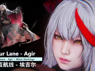Azur Lane - Agir × 黑色丝袜×
