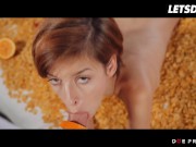Hot Babe Caomei Bala Sucks Cock All Covered In Cereals - LETSDOEIT