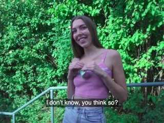 Public Agent - Tall slim college girl with long legs could easily be a model but loves money & cock screenshot number 1