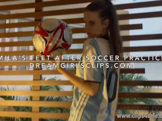 Mila's Feet After Soccer Practice - (Dreamgirls inSocks)