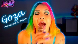 Punheta guiada  - vem gozar na minha boca