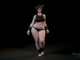 Mei sexy walk 3d animated clothed version