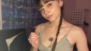 Tiny Brunette Demonstrates How To Cum