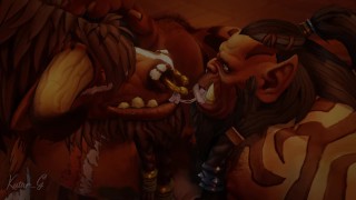 3D Animation Of Tauren And Orcs