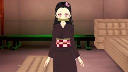 无尽无码可爱 Nezuko 在健身房卧室被炭治郎性交恶魔杀手动漫 3D