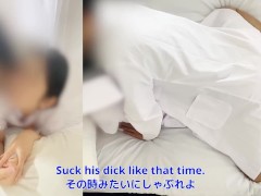 【看護師が医者らと３P】「ほら挿れてやるから、他の先生のも咥えろ」私はまんこも口も、同時にちんこを突っ込まれる性処理奴隷です…＂きぃもひぃれふか？♡せんふぇい…♡あぁんっ！♡んんんっ！♡ぅうわあぁあぁ - Screenshot 6 of 16 - Asian