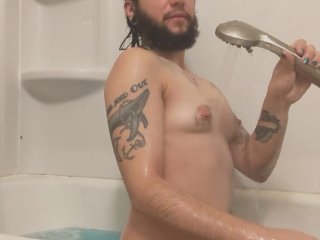 Trans Man Edges Himself With Shower Head