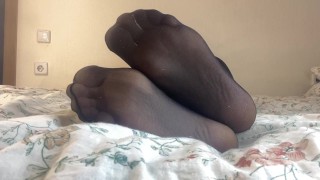 Stroke Your Cock In Exchange For My Nyloned Feet