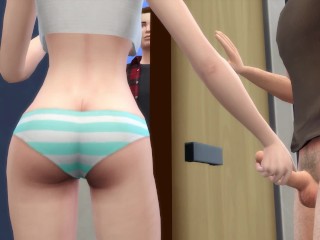 Teen Slut used by old Man in Front of Boyfriend - DDSims