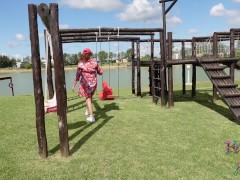 I walk through a public park and play in a hammock for you. SAFE FOR WORK MILF. Send a mail 4 custom