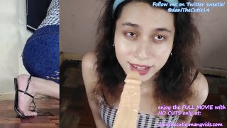 hottie tgirl lets you lick her curvy soles and sexy toes while blowing you