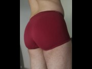 Preview 2 of Femboy Bubble Butt Spandex Nylon Underwear Model