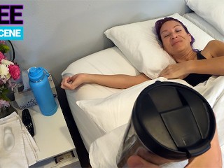 He Brought me Coffee in Bed so I Sucked his Dick and got Creampied 4K FREE FULL VIDEO