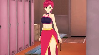 Trish Una est surprise par un partenaire dans les vestiaires et se fait baiser Jojo’s Bizarre Adventure