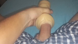 Playing with Fleshlight before bed.