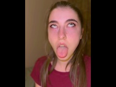 Exited Ahegao face by tiny Brazilian girl - Screenshot 11 of 16 - Ahegao