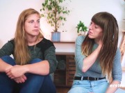 Preview 2 of Ersties: Zwei Saarländerinnen Nicky und Kate beim Spiel mit heißem Sextoy