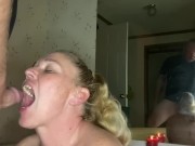 Preview 2 of Me drinking mouthfuls of hot piss and the throat fucked until he explode!
