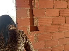 Spanish milf naked outdoors in public highway