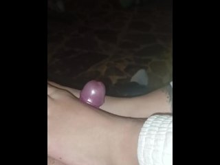 footjob, fetish, vertical video, cumshot