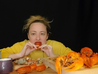 мукбанг асмр РАКИ Аппетитные красные штучки!