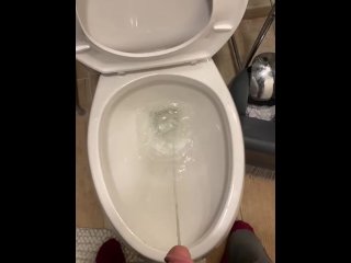 Draining cock full of piss