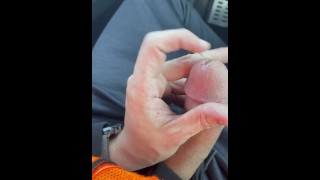 So much precum followed by a fat nut!! All while driving 1/2