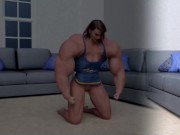 Preview 5 of Hulky Girlfriend (Female muscle Growth)