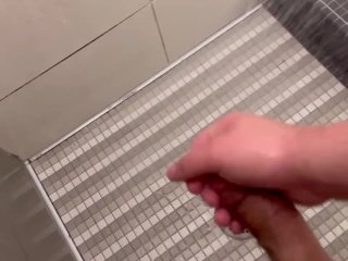 18yr old Latino boy almost got CAUGHT jerking off in gym bathroom