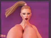 Preview 6 of Futa3dx - Personal Futa Redhaired Big Dicked Babe Trainer Fucks Blonde Hard