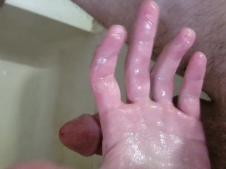 Dusche Wichsen, Schau Dir Das Ganze Sperma an