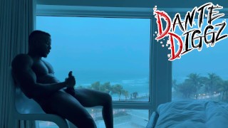 During A Hurricane A Single Man Masturbates In A Hotel Suite On South Beach