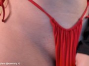 Preview 4 of Curvy girl in mini bikini showing her big booty/ Body tour up-close