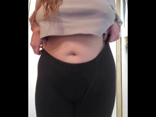 BBW Gets Unexpected Surprise When She Gets Caught Twerking And Playing With Her Belly