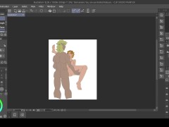 Simon and Cinder rubbing tips (Speedpaint)