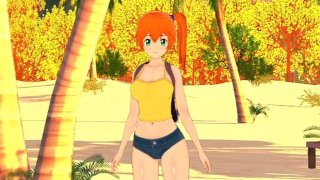 Hentai sin censura El dulce Misty se encuentra en la playa y se sorprende es follada al estilo perrito Pokemon