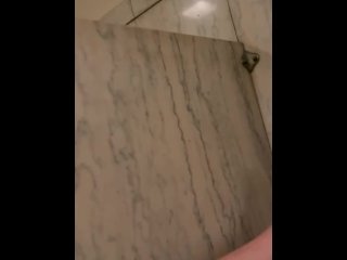 pov, real public sex, exhibitionist, bathroom sex, vertical video