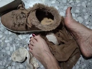 feet milf, pantyhose, wrinkled soles, feet