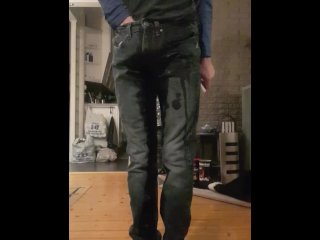 wetting jeans, male pissing, self piss, piss party