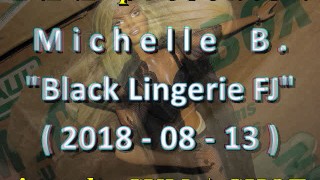 2018 Michelle B. Black Lingerie FJ & facial - juste la version éjaculation