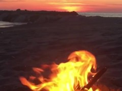 AfterSex-Relax- Bonfire with Sea waves sound for 10 minutes