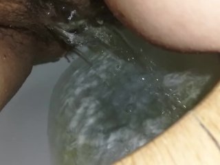 Peeing in the bathroom