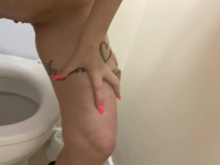 porn star, verified models, toilet, public toilet